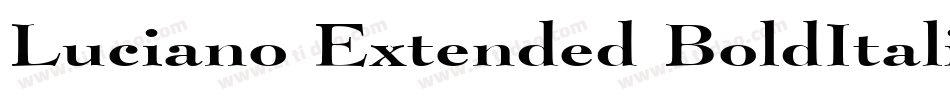 Luciano Extended BoldItalic字体转换